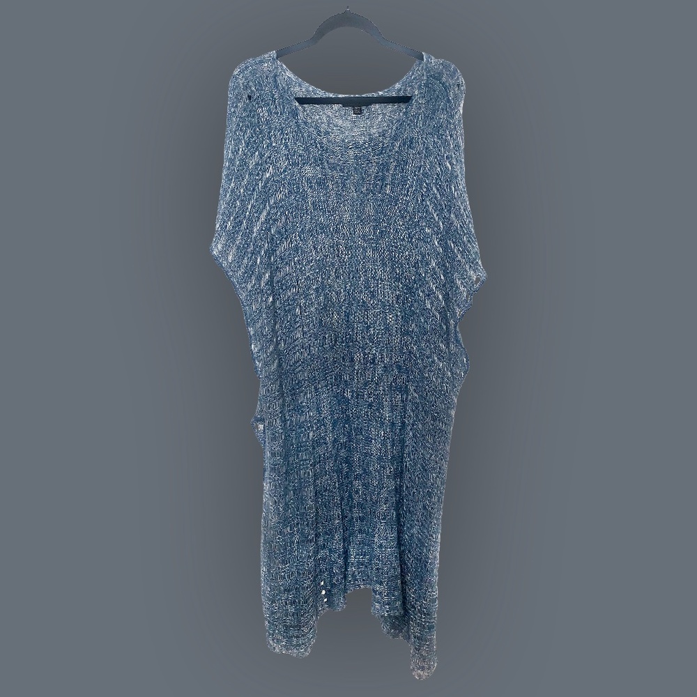 Blue Long Tunic Sweater